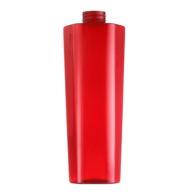 Butelka z czerwonym szamponem Wysokiej jakości fabrycznie dostosowana butelka do pakowania kosmetyków o pojemności 500 ml
