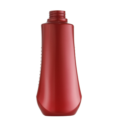 Hurtowy pusty kolorowy balsam Czerwona plastikowa butelka Niestandardowy rozmiar szyi 20/410 PE 450 ml Butelka do pielęgnacji skóry